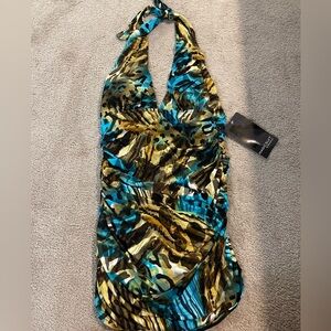 NWT MiracleSuit ||one-piece vibrant bold animal print Vixen magic suitSize 12.